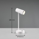 Trio R52661101 LED stolní lampička Lenny | 2,5W integrovaný LED zdroj | 230 lm | 3000+4000+6000K