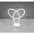 Trio TR53591131 LED stolní lampička LANDO | 8W integrovaný LED zdroj | 1x850lm | 4000K | s vypínačem | bílá