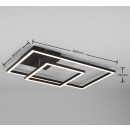 Trio R62642132 LED přisazené stropní svítidlo Padella 1x25W | 3000lm | 3000K - nastavitelné, 3 fázové stmívání, černá