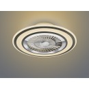 Trio R62743132 LED stropní svítidlo s ventilátorem Flaga 1x36W | 5000lm | 3000 - 6500K - oddělené vypínače, dálkové ovládání, stmívatelné, 3 rychlosti, časovač, noční režim, bílá, černá