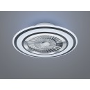 Trio R62743132 LED stropní svítidlo s ventilátorem Flaga 1x36W | 5000lm | 3000 - 6500K - oddělené vypínače, dálkové ovládání, stmívatelné, 3 rychlosti, časovač, noční režim, bílá, černá