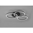 Trio R62823132 LED přisazené stropní svítidlo Circle 1x27W | 3100lm | 2700K-6000K - nastavitelné, stmívatelné, noční režim, dálkové ovládání, černá