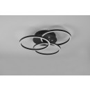 Trio R62823132 LED přisazené stropní svítidlo Circle 1x27W | 3100lm | 2700K-6000K - nastavitelné, stmívatelné, noční režim, dálkové ovládání, černá