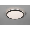 Trio R63581132 LED přisazené stropní svítidlo SOLIT | 14W integrovaný LED zdroj | 1800lm | 2700-6500K | rgb - barevné | stmívač | dálkové ovládání