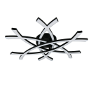 Trio TR63691132 LED přisazené stropní svítidlo POLLOCK | 33W integrovaný LED zdroj | 1x3800lm | 3000K | černá
