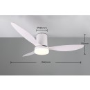 Trio R64202131 LED ventilátor s osvětlením GOTEBORG | 20W integrovaný LED zdroj | 2500lm | 2700-6000K | s vypínačem | ventilátor | dálkové ovládání