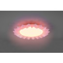Trio R65071201 LED stropní svítidlo Sunflower 1x13W+1,5W | 1400lm | 2700-5500K | RGB - stmívatelné, paměťová funkce, dálkové ovládání, noční režim, bílá