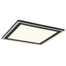Trio R67214332 LED stropní svítidlo Carus 1x20W+9W | 3100lm+1400lm | 3000K - oddělené vypínače, černá