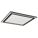 Trio R67214332 LED stropní svítidlo Carus 1x20W+9W | 3100lm+1400lm | 3000K - oddělené vypínače, černá