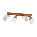 Trio R81114030 nástěnné svítidlo Assam 4x25W | E14 - dřevo, bílá