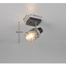 Trio TR86421732 bodové nástěnné svítidlo JACK  | 10W E27 | s vypínačem | černá | kouřová