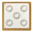 RABALUX 2253 Naomi stropní svítidlo LED GU10 5x5W bronz