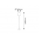 RABALUX 2529 Monica textilní stojanové svítidlo E27 60W bílá/chrom