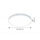 Rabalux 3347 LED stropní svítidlo Oscar 1x18W | 1350lm | 4000K - hvězdný efekt, bílá