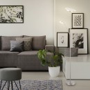 Rabalux 4162 LED stojací lampa Aaron 1x18W+5W | 1400lm+400lm | 3000K - saténový chrom