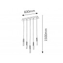 Rabalux 5764 LED závěsné stropní svítidlo Rheia 5x5W | 2000lm | 3000K - chrom