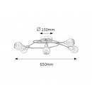 RABALUX 5930 Noel spot E14 5x25W chróm/stříbrná