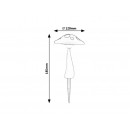 Rabalux 7877 LED venkovní dekorativní solární svítidlo Funghetto 1x0,06W | 1lm | 3000K - houba, bílá, červená