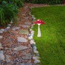 Rabalux 7877 LED venkovní dekorativní solární svítidlo Funghetto 1x0,06W | 1lm | 3000K - houba, bílá, červená