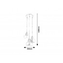 Rabalux 7977 závěsné stropní svítidlo Jezabel 3x60W|E27