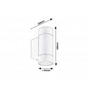Rabalux 8121 Phoenix exteriérové ​​nástěnné svítidlo bílé GU10 2xmax 10W IP54
