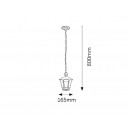 Rabalux 8128 LED venkovní závěsné svítidlo Sorrento 1x8W | 500lm | 3000K | IP44- černá