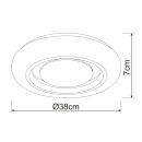 Globo 483111-24 LED stropní svítidlo Rada 1x24W | 1800lm | 3000-6000K - třpytivý efekt, stmívatelné, bílá, opál