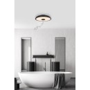 Globo 41366B LED stropní svítidlo s reproduktorem Raffy 1x18W | 820lm | 3000-6500K | RGB | IP44- stmívatelné, Bluetooth, dálkové ovládání, noční režim, paměťová funkce, černá, opál
