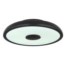 Globo 41366B LED stropní svítidlo s reproduktorem Raffy 1x18W | 820lm | 3000-6500K | RGB | IP44- stmívatelné, Bluetooth, dálkové ovládání, noční režim, paměťová funkce, černá, opál