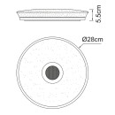 Globo 41366B LED stropní svítidlo s reproduktorem Raffy 1x18W | 820lm | 3000-6500K | RGB | IP44- stmívatelné, Bluetooth, dálkové ovládání, noční režim, paměťová funkce, černá, opál