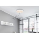 Globo 41366W LED stropní svítidlo s reproduktorem Raffy 1x18W | 1100lm | 3000-6500K | RGB | IP44- stmívatelné, Bluetooth, dálkové ovládání, noční režim, paměťová funkce, bílá, opál
