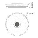 Globo 41366W LED stropní svítidlo s reproduktorem Raffy 1x18W | 1100lm | 3000-6500K | RGB | IP44- stmívatelné, Bluetooth, dálkové ovládání, noční režim, paměťová funkce, bílá, opál