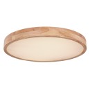 Globo 41745-48 LED stropní svítidlo Rainer 1x48W | 3100lm | 3000-6000K - paměťová funkce, noční režim, stmívatelné, dálkové ovládání, imitace dřeva, bílá