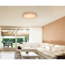 Globo 41745-48 LED stropní svítidlo Rainer 1x48W | 3100lm | 3000-6000K - paměťová funkce, noční režim, stmívatelné, dálkové ovládání, imitace dřeva, bílá