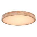 Globo 41745-48 LED stropní svítidlo Rainer 1x48W | 3100lm | 3000-6000K - paměťová funkce, noční režim, stmívatelné, dálkové ovládání, imitace dřeva, bílá