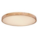 Globo 41745-60 LED stropní svítidlo Rainer 1x60W | 2600lm | 3000-6000K - paměťová funkce, noční režim, stmívatelné, dálkové ovládání, imitace dřeva, bílá