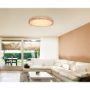 Globo 41745-60 LED stropní svítidlo Rainer 1x60W | 2600lm | 3000-6000K - paměťová funkce, noční režim, stmívatelné, dálkové ovládání, imitace dřeva, bílá