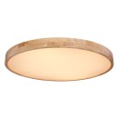 Globo 41745-60 LED stropní svítidlo Rainer 1x60W | 2600lm | 3000-6000K - paměťová funkce, noční režim, stmívatelné, dálkové ovládání, imitace dřeva, bílá