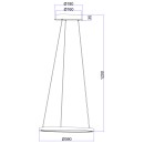 Globo 67192-19B LED závěsné stropní svítidlo Ralph 1x19W | 900lm | 3000K - černá, opál