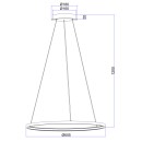 Globo 67192-29B LED závěsné stropní svítidlo Ralph 1x29W | 1250lm | 3000K - nastavitelná výška, černá, opál