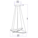 Globo 67192-42B LED závěsné stropní svítidlo Ralph 1x42W | 1500lm | 3000K - stmívatelné, paměťová funkce, černá, opál