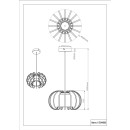Globo 15946B LED závěsné stropní svítidlo RIBBON  | 40W integrovaný LED zdroj | 2680lm | 3000K | černá