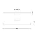 Zuma Line RLB96473-1D LED nástěnné svítidlo ARBI | 10W integrovaný LED zdroj | 3000K