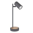Globo 57910TG stolní svítidlo Robby 1x5W | GU10 - černá, dřevo