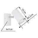 Globo 57911-1W nástěnné svítidlo Robby 1x25W | GU10 - vypínač na těle, bílá
