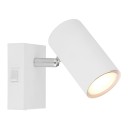 Globo 57911-1W nástěnné svítidlo Robby 1x25W | GU10 - vypínač na těle, bílá