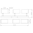 Globo 57911-3G přisazené stropní bodové svítidlo Robby 3x35W | GU10 - černá, dřevo