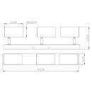 Globo 57911-3M přisazené stropní bodové svítidlo Robby 3x35W | GU10 - černá, mosaz