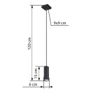 Globo 57911HB závěsné svítidlo Robby 1x35W | GU10 - černá