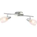 Globo 54985-2 přisazené stropní či nástěnné bodové svítidlo 2x40W | E14 - satinované sklo, chrom